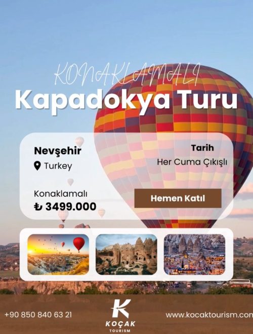 1 Gece Konaklamalı Kapadokya Turu