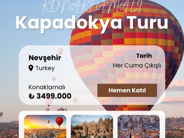 1 Gece Konaklamalı Kapadokya Turu